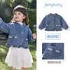 Jaqueta Jeans Macia para Meninas Roupa de Outono Top Elegante Estilo Francês para Crianças Pequenas Roupas Infantis Novas de Outono 2026