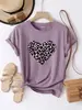 Camiseta de Moda para Mujer con Estampado de Leopardo y Labios 3D, Top Casual de Verano para Mujer de Manga Corta, Estilo Urbano Callejero, Premium para Mujer