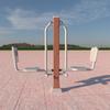 Equipamento de Fitness ao Ar Livre de Madeira Plástica Praça de Parque Comunitário ao Ar Livre Treinamento Esportivo ao Ar Livre Trilha de Fitness ao Ar Livre