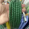 6*9mm Contas Cilíndricas de Vidro Cor Sólida Jade Sintético Contas Soltas para DIY Colar Pulseira Acessórios de Joias