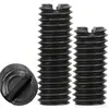 Aço Carbono Classe 4.8 Preto Parafuso de Máquina Cabeça Chata Fenda Simples Parafuso de Fixação Roscado Parafuso de Topo M3M4M5M6