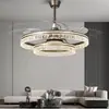 Lámpara de araña ventilador de techo para sala de estar estilo minimalista italiano, nuevas lámparas modernas simples de alta gama para comedor y dormitorio, lámparas de Zhongshan