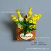Imanes de Nevera de Flores Secas Simuladas, Pegatinas Magnéticas de Resina con Forma de Ramo Multicolor, Decoración del Hogar Estilo Pastoral, Pequeños Regalos Creativos