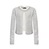 Cardigan de Punto con Bloques de Color Rayado Estilo Coreano Falso Dos Piezas para Mujer 2026 Otoño Nuevo Suéter Corto Suave Pegajoso Perezoso Abrigo