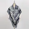 Bufanda Cuadrada Grande 135 Selva para Comercio Exterior Transmisión en Vivo Transfronteriza, Bufanda Estampada Cálida Amigable con la Piel Otoño e Invierno, Chal Versátil