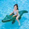 Flotador inflable de cocodrilo de dibujos animados de PVC / Juguete flotante para fiesta en la piscina Flotador de cocodrilo / Adecuado para múltiples escenarios