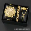 Reloj para Hombre Geneva Popular de Oro con Tres Ojos y Correa de Acero Movimiento de Cuarzo, Reloj de Pulsera Casual de Negocios con Tres Ojos Venta al por Mayor