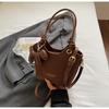 Bolso Cubo de Color Sólido Portátil Transfronterizo para Mujer 2026 Nuevo Elegante Simple Casual Bolso Cruzado para el Trabajo y los Viajes Bolso de Hombro