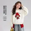 Pudding Haru Roupa de Outono Meninas Roupas Infantis Blusa Solta 2026 Outono Novo Infantil Doce Desenho Animado Inserido Moletom