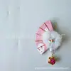 Accesorio para el Cabello Estilo Chino con Borla de Bola de Piel de Visón Pasador, Pasador Japonés Estilo Antiguo, Pin Japonés Lolita Anime