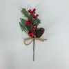 Frutos Rojos Adornos Decorativos Navideños Piñas Sala de Estar Bonsái Jarrón Adornos Fruta de la Fortuna Agujas de Pino Frutos Rojos