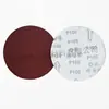 Hojas de Lija Rojas Papel de Lija de 5 Pulgadas para Reparación de Pintura de Automóviles y Pulido de Metales, Hojas Flocadas de Óxido de Aluminio de 5 Pulgadas