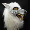 Fiesta de Baile del Diablo de Terror Chino Máscara de Halloween de Cabeza Completa Guantes de Lobo cosplay Guantes de Cabeza de Lobo