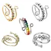 Anillo Giratorio de Plata Tailandesa para la Ansiedad Anillo para el Dedo Índice Multi-Círculo Cuentas de Transferencia Auspicioso Transferencia Moda Coreana Regalo para Novia