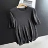 2026 Novo Tricô Fino de Malha Slim-Fit Top Curto Plissado Blusa Fina para Mulheres Atacado H10AS99529