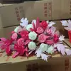 Arreglos Florales de Piso Grandes de Boda Estilo Nuevo, Decoraciones con Flores de Seda, Arreglos Florales de Eucalipto, Guía de Pasillo T-Stage Arte Floral de Boda