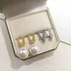 Configurações de Brinco de Zircônia Pérola Banhadas a Ouro 18K Acessórios Naturais de Madrepérola para Brincos DIY para Mulheres Materiais Artesanais DIY