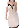 Camisola feminina 2024 Verão modal doce estilo princesa alça com bojo removível alça fina comprimento médio camisola roupa de casa
