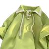Sudadera Polo con Solapa para Mujer Verano Nuevo Estilo Coreano Holgada de Longitud Media Principios de Otoño Delgada con Tirantes Top Chaqueta de Moda