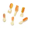 Comida de simulação divertida e louças de brincar resina pequenos acessórios comida e brincar em miniatura ornamentos de mini cozinha ímãs de geladeira diy