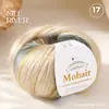 Patrón de nubes pequeñas, hilo de mezcla de seda y mohair, color degradado, hilo de mohair fino para tejer a mano, hilo para chales y suéteres, producto transfronterizo
