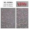 Ins Dulce Fresco Pequeño Serpiente Dorada Pegatina para Uñas Arte 5D Repujado Bronceado Spice Girls Serpiente Plateada Aurora Pegatina para Uñas Joyería SL
