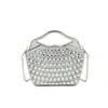 Bolsa de noite de strass com diamantes completa, transfronteiriça, bolsa de mão com corrente feminina, bolsa brilhante para vestido de banquete, bolsa de luxo para mulheres da alta sociedade