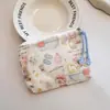 Bolsa de monedas con estampado de dibujos animados lindos, Bolsa pequeña de algodón puro, para labial, auriculares, artículos pequeños, Envío directo