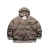Roupas Vintage 25 Inverno Novo Jaqueta Puffer Reversível 90% Penugem de Pato Branco Estilo Japonês Três-Prova Quente com Capuz