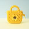 Bolsa de Silicona Transfronteriza con Agujeros Bolsa de Playa para Caminar Tote Bag DIY Se Puede Decorar Bolsos de Mano de Silicona de Dibujos Animados para Niños