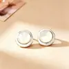 Brincos Irregulares de Madrepérola Natural Estilo Minimalista, Modernos e de Alto Padrão, Versáteis para o Dia a Dia, Pequenos Acessórios Amigáveis aos Ouvidos