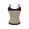 Conjunto de Moda Versátil Deportivo Casual para Mujer con Camisola Rayada Bloqueada por Color y Pantalones Acampanados de Cintura Baja con Cordón Estilo Americano