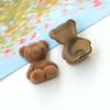 Oso de peluche de terciopelo flocado bonito para otoño e invierno, accesorios acrílicos para hacer tú mismo, pendientes, horquillas, fundas para teléfono, material al por mayor