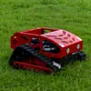 Máquina Desmalezadora Controlada Remotamente para Pendientes de Huertos, Cortacésped Pequeño Agrícola con Orugas, Desbrozadora a Gasolina Todo Terreno