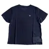Camiseta de Verano Nueva para Mujer, Bordada con Caballo Sencillo, Manga Corta, Cuello Redondo, Color Sólido, Transpirable, Versátil, de Lyocell Tencel