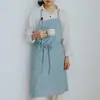 Delantal de Algodón y Lino de Venta Caliente Transfronterizo, Delgado, Transpirable, Talla Grande, Sin Mangas, Color Sólido, Ropa de Trabajo para Cocina del Hogar