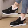 Zapatos de Algodón Grueso de Felpa para Mujer, Suela Gruesa Antideslizante, sin Cordones, Botas Cortas Cálidas para Nieve, Hogar y Exterior, Origen Transfronterizo