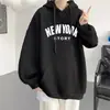 Sudadera con capucha de estampado de letras simple para estudiantes varones, sudadera con capucha casual de moda estilo americano para niños