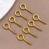Ganchos de Tornillo con Colgante de Perla de Acero Inoxidable, Arandelas de Tornillo, Conectores de Abalorios Hechos a Mano para DIY, Accesorios de Joyería