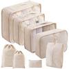 Bolsa de almacenamiento de viaje transfronterizo traje de almacenamiento de viaje de 8 piezas traje de 9 piezas bolsa de almacenamiento para clasificación de ropa al por mayor