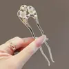 Horquilla China en Forma de U Súper de Hada, Nueva Horquilla Doble de Perlas en Forma de U Estilo Chino, Accesorio para el Cabello Hanfu Estilo Antiguo, Horquilla Simple y de Alta Gama para Mujeres