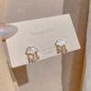 Pendientes elegantes de estilo coreano con forma de nube y gotas de lluvia, de estilo nuevo, pequeños y frescos, de plata S925, con forma de aguja, para mujer.