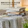 Sábana de algodón floral francesa de una sola pieza, algodón puro, gasa de doble capa, suave, apta para todas las estaciones, para dormitorio de estudiante, ropa de cama de una sola pieza de 1.2 m