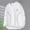 Nueva Camiseta de Manga Larga con Cuello Redondo para Primavera y Otoño 2025, Sudadera Gruesa Versátil de Moda, Camiseta Básica Unisex