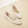 Zapatos de Princesa Zapatos Náuticos de Suela Blanda Tejidos Cuadrados de Una Sola Capa Zapatos de Mujer Tejido de Rollo de Huevo Zapatos Planos Tejidos de Vuelo Zapatos de Frijol Transpirables