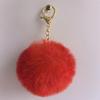 Colgante de bola de pelo sintético de conejo rex de imitación de 8 cm, llavero, accesorios para bolso de joyería DIY, colgante de bola de lana al por mayor
