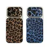 Adecuado para Apple, Se Transforma Instantáneamente en Funda para iPhone 18 Promax de Cuero Estampado de Leopardo con Ventana Grande, Carcasa Dura y Suave Corning, Personalización UV