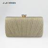 Bolso de Noche Plisado Europeo y Americano Bolso de Banquete Bolso de Hombro Plisado Bolso Cuadrado Pequeño Vestido Bolso de Noche Femenino Suministro de Fábrica