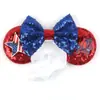 Faixa de Cabeça Elástica Ajustável Cruzada de Morcego Tema Halloween Headwear com Laço de Lantejoula