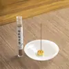 Plato de Jade Esmaltado para Incienso para Uso Doméstico, Quemador de Incienso de Jade para Interiores, Portaincienso, Soporte Creativo de Plato de Jade para Incienso, Adorno de Quemador de Incienso
